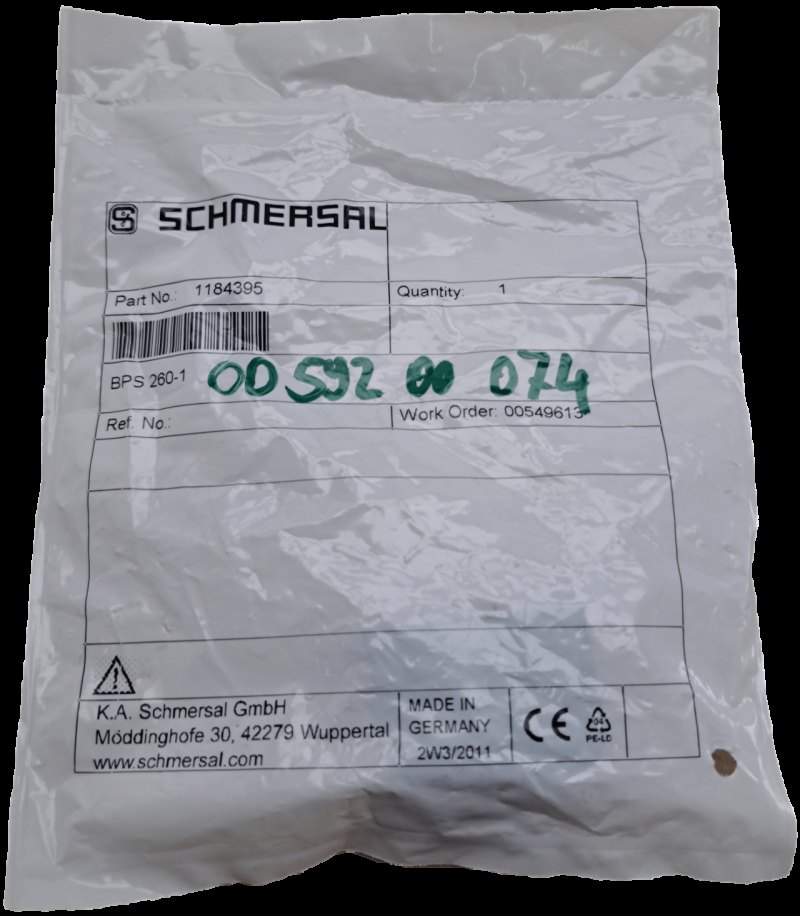 Schmersal Betätiger und Sensor auf einer Befestigungsebene 1184395 / BPS260-1