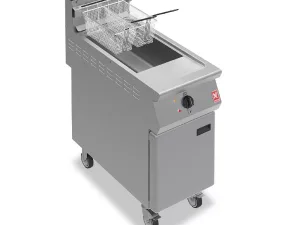 Falcon F900 Single Tank Twin Basket Free Standing Propane Gas Fryer on Castors G9341 - islandcatering