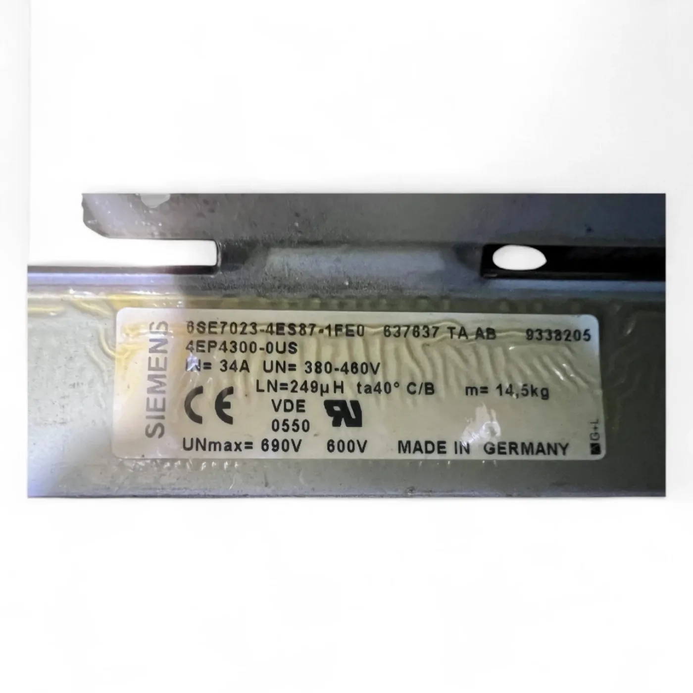 Semens Netzdrossel 34 A 380–480 V 249 µH – Line Reactor | Drosselspule | 6SE7023-4ES87-1FE0 - 5
