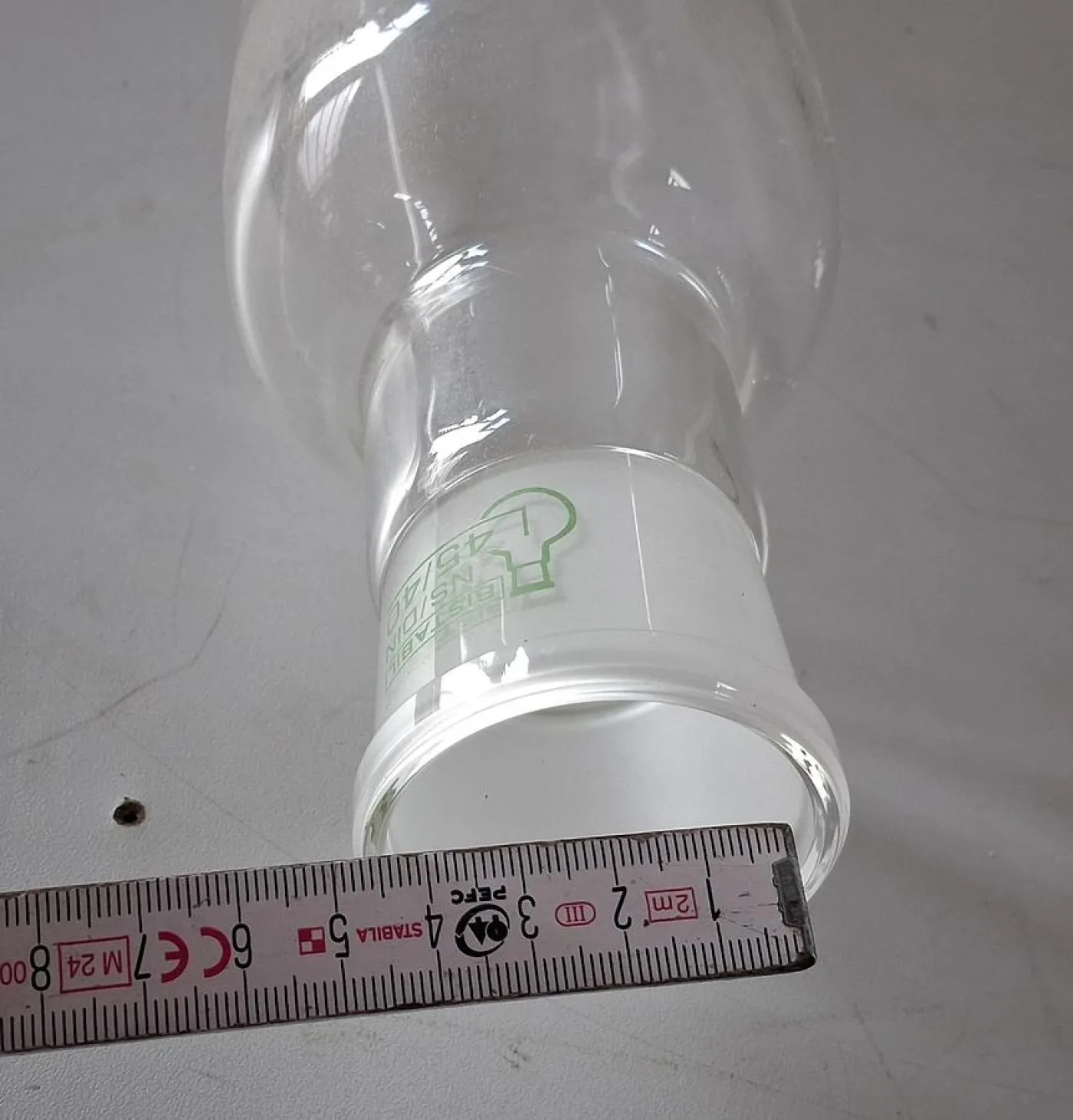 Bistabil Labor-Glasapparatur / Glasvorlage aus Borosilikatglas mit Normschliff NS/DIN 45/40 - 6