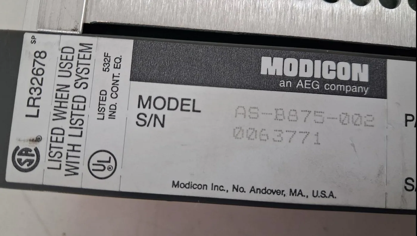 Modicon AS-B875-002 PLC Module - 6