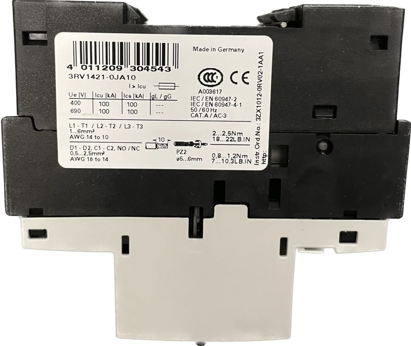 Siemens Leistungsschalter 3RV1421-0JA10 - 2