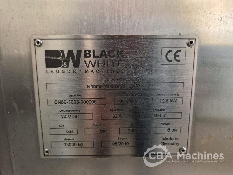 2010 Extraction Press Black & White Rahmenpresse RP 60kg 37bar