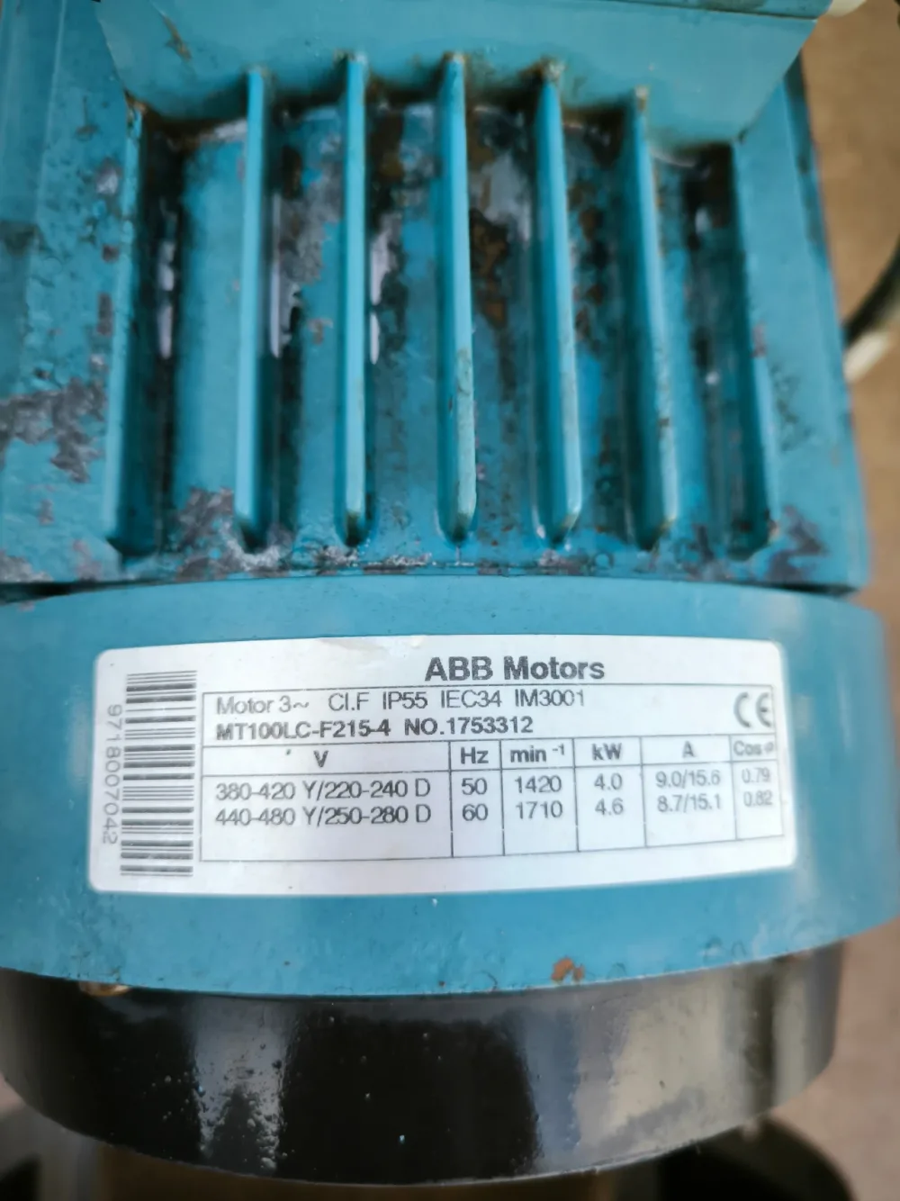 APV ZMS-4 4 KW CENTRIFUGAL PUMP