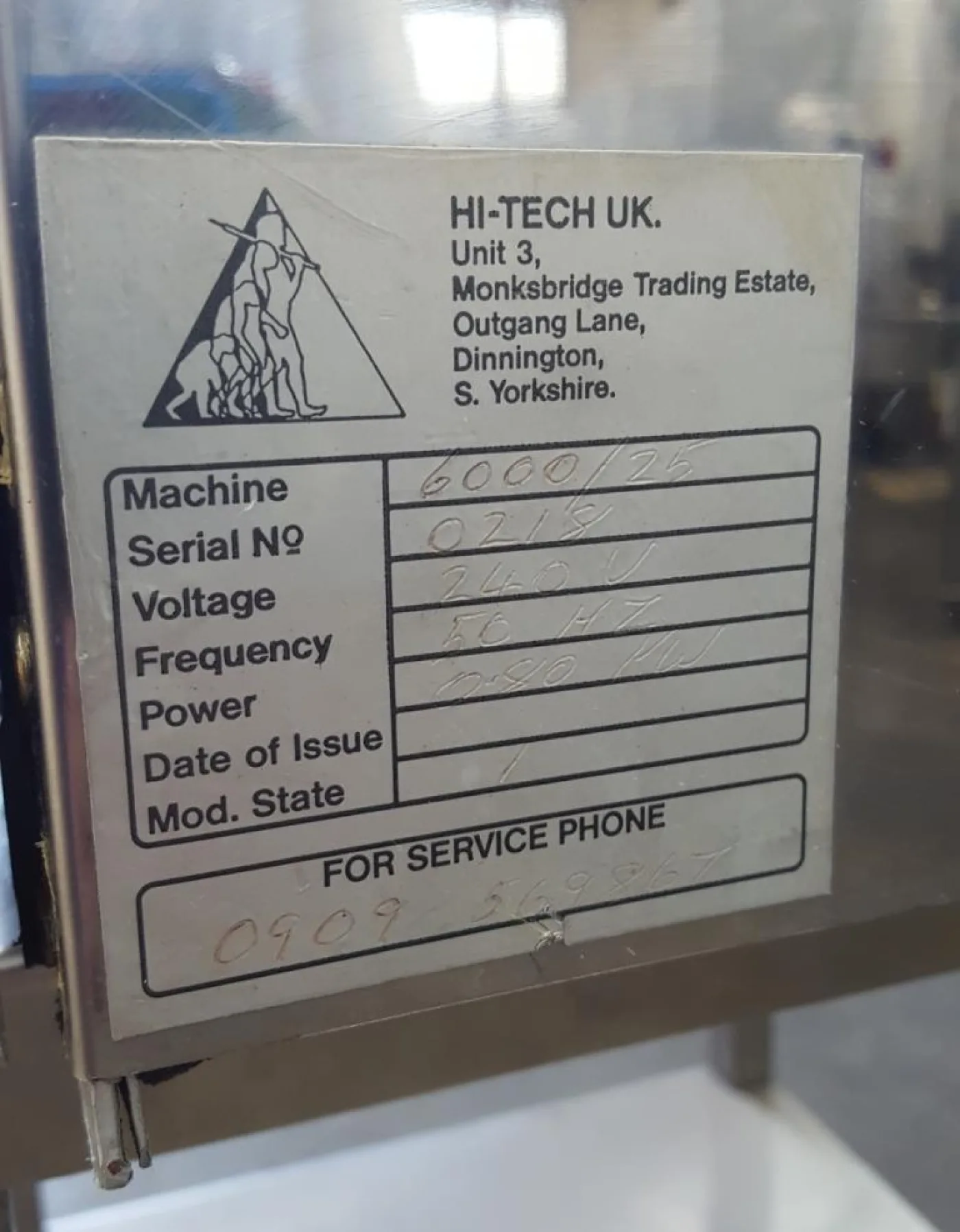 ASPIRATORE – HI TECH – MOD. 6000/25 - 6