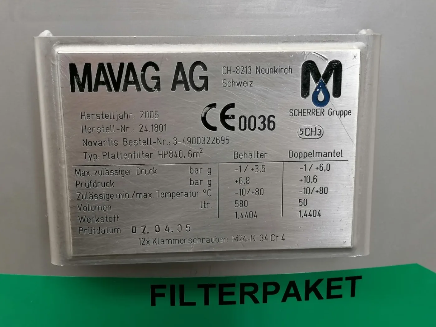 Mavag Altendorf HP840 - Horizontal plate filter - 2