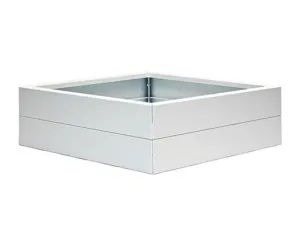 Bloembak Modulair Wit - 28 cm hoog