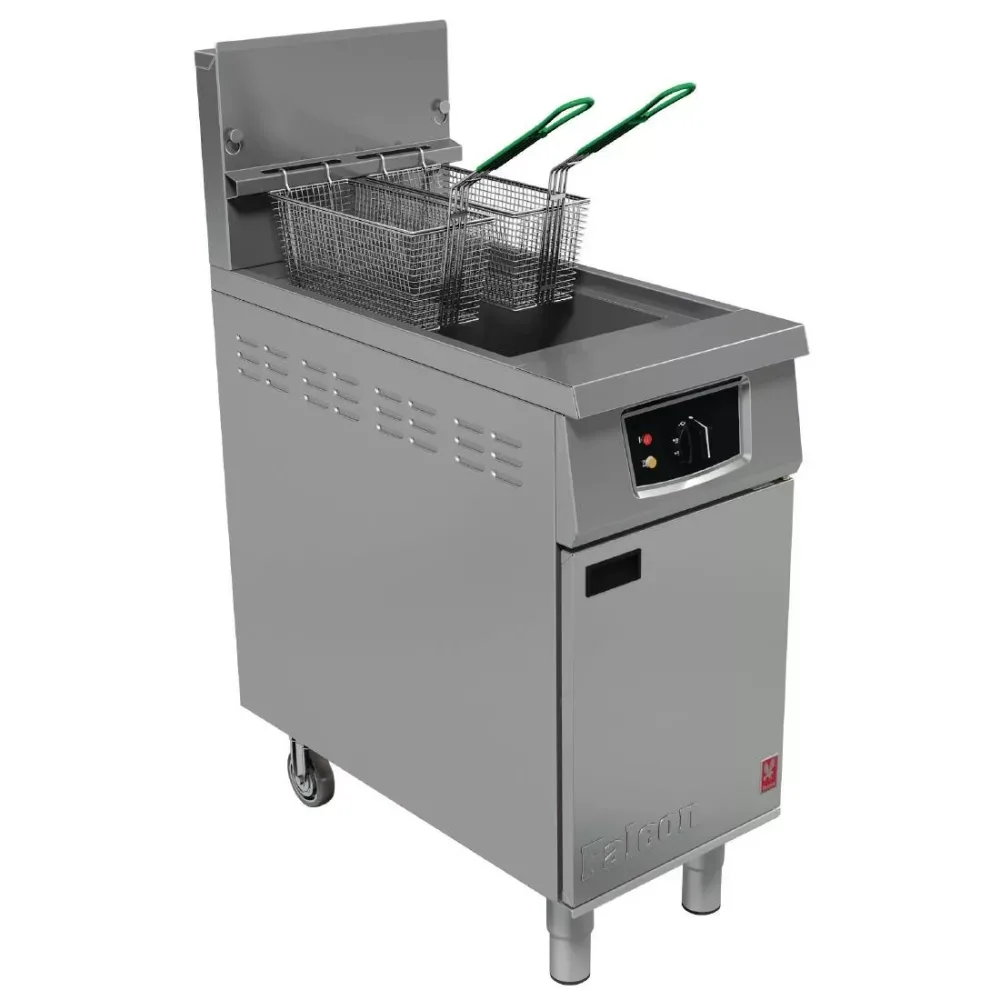 Falcon Single Tank Twin Basket Free Standing Propane Gas Filtration Fryer G401F - islandcatering