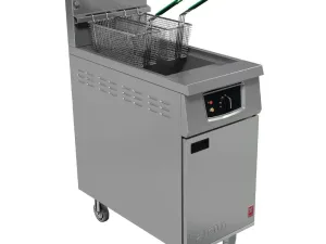 Falcon Single Tank Twin Basket Free Standing Propane Gas Filtration Fryer G401F - islandcatering