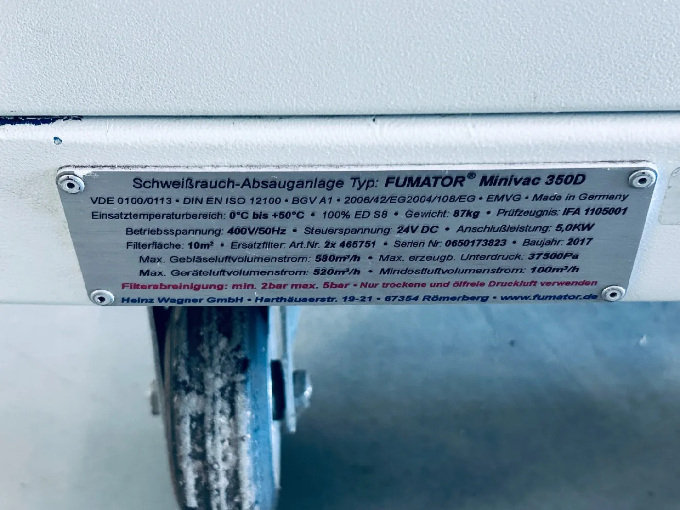 Fumator Minivac 350D Schweißrauchabsaugung 0650173823 - 4
