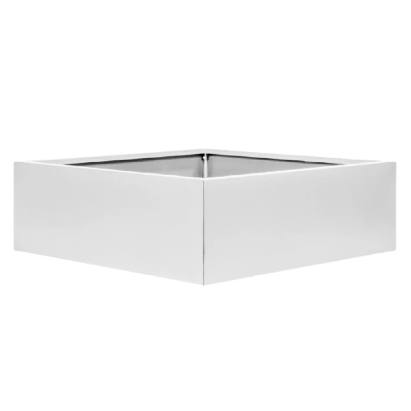 Bloembak Vlak Wit - 40 cm hoog - 1