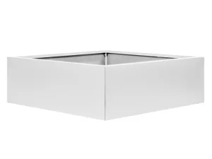 Bloembak Vlak Wit - 40 cm hoog