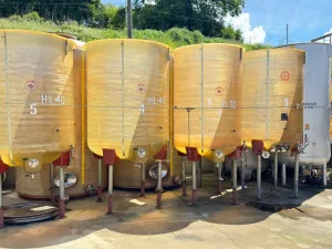 SERIES OF FIBERGLASS TANKS PNEUMATIC MODEL, ON LEGS, WITH AND WITHOUT DOOR, CAPACITY HL 30 AND HL 40 ABOUT, SECOND-HAND EQUIPMENTS