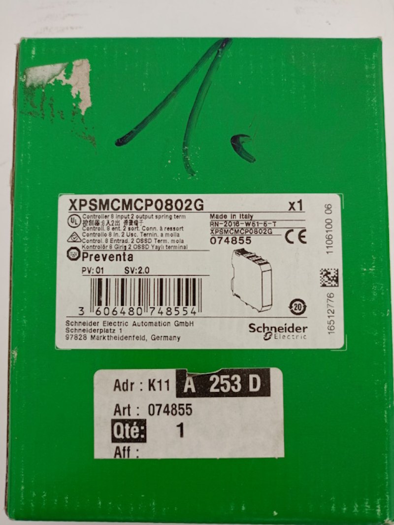 Schneider Electric Sicherheitscontroller CPU XPSMCMCP0802G