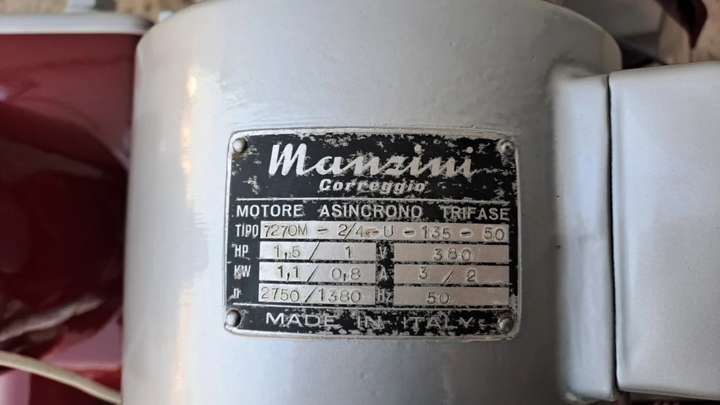 PISTON PUMP MANZINI MOD.85HL, SINGLE-CYLINDER BRONZE BODY PUMP, SECOND-HAND MACHINE - 2