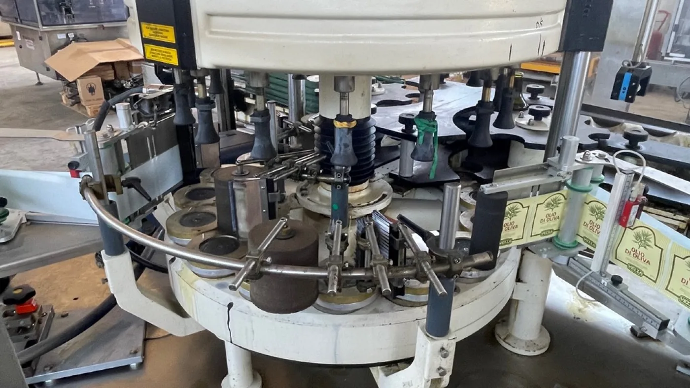 LABELLING MACHINE ALFA 4G WITH 16 HEADS, WITH SIMI ADHESIVE STATIONS YEAR 2012 FOR LABEL AND BACK-LABEL, SECOND-HAND MACHINE - 8