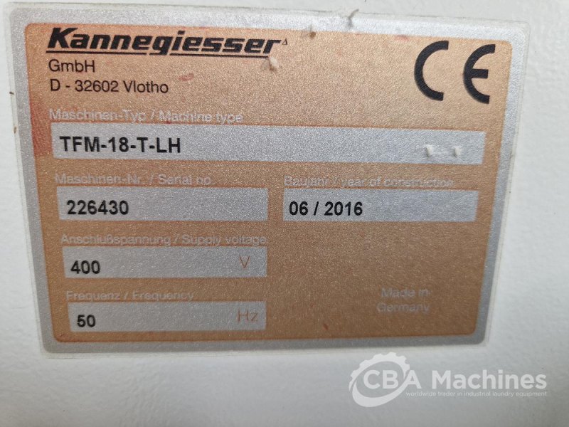 2016 Towel Folder Kannegiesser TFM-18-T-RH (740)
