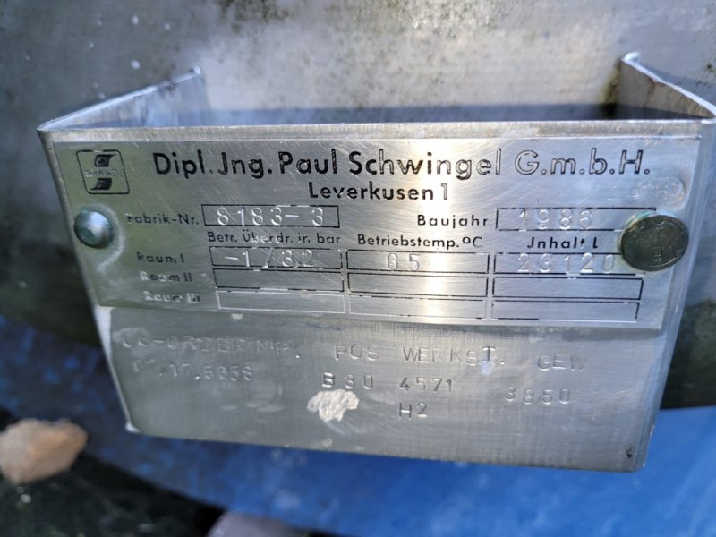 Paul Schwingel 23 m³ - Pressure vessel
