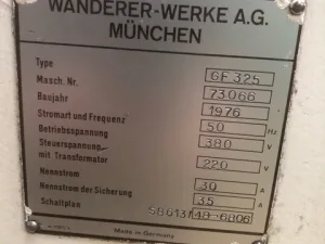 Wanderer Spline Hobbing Machine GF325