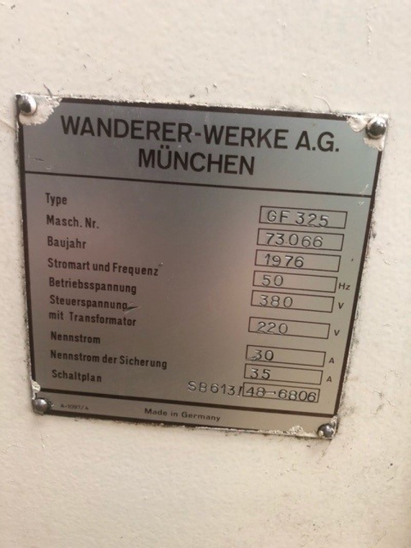 Wanderer Spline Hobbing Machine GF325