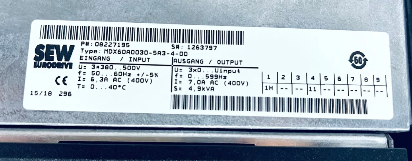 SEW Eurodrive Movidrive Umrichter MDX61B0030-5A3-4-0T - 4