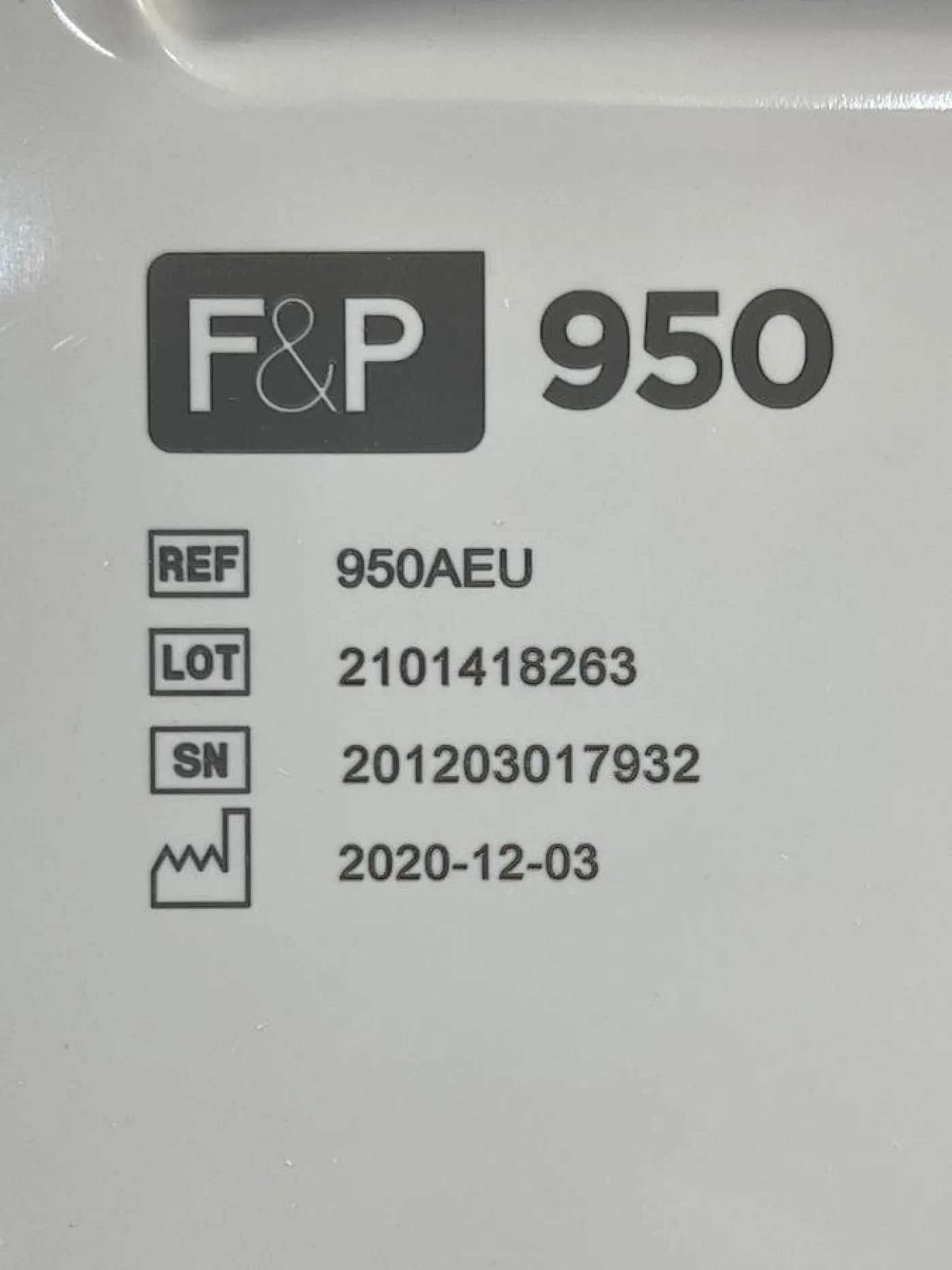 Fisher & Paykel 950 YOM: 2020 - 8