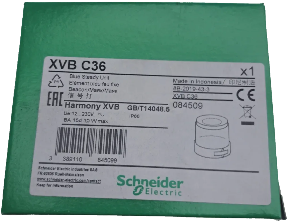 Schneider Elektric XVBC36 Leuchtelement, Dauerlicht, blau