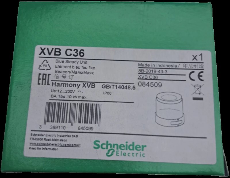 Schneider Elektric XVBC36 Leuchtelement, Dauerlicht, blau