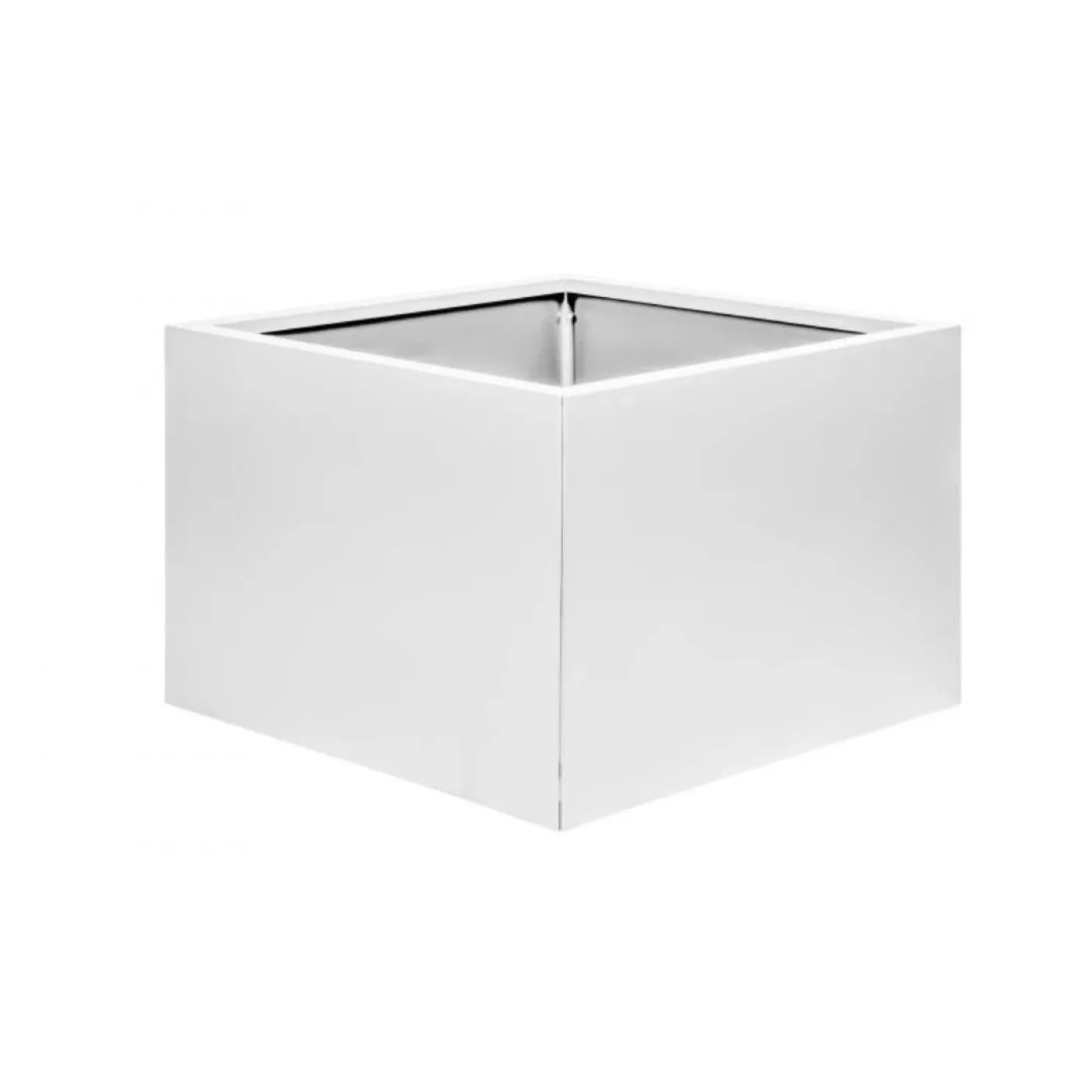 Bloembak Vlak Wit - 60 cm hoog - 1
