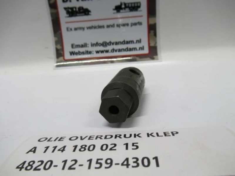 Olie overdruk klep