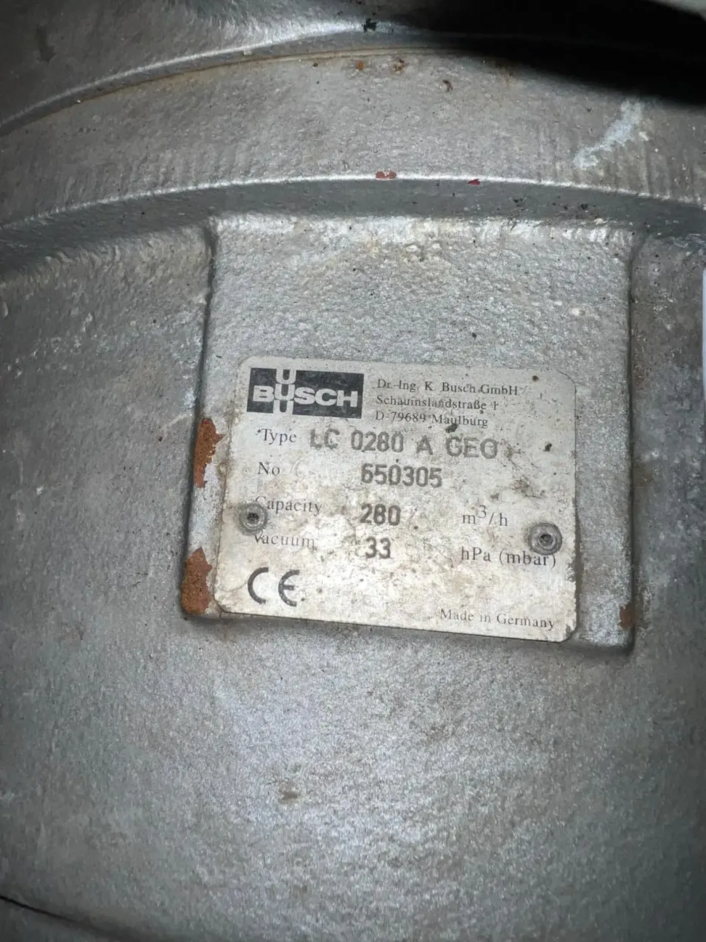 USED BUSCH LC 0280 A GEO 280 m3h LIQUID RING VACUUM PUMP - 4
