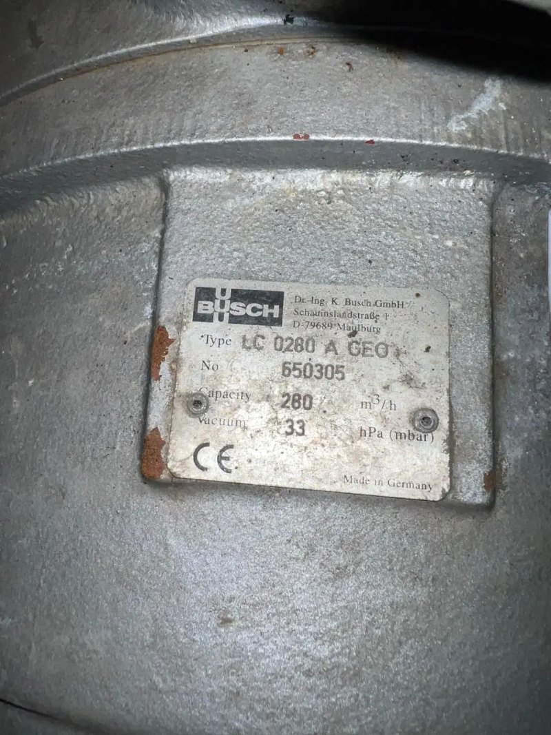 USED BUSCH LC 0280 A GEO 280 m3h LIQUID RING VACUUM PUMP