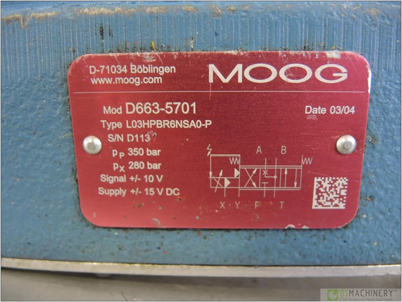 2004 MOOG D663-5701 AI1790 - 3