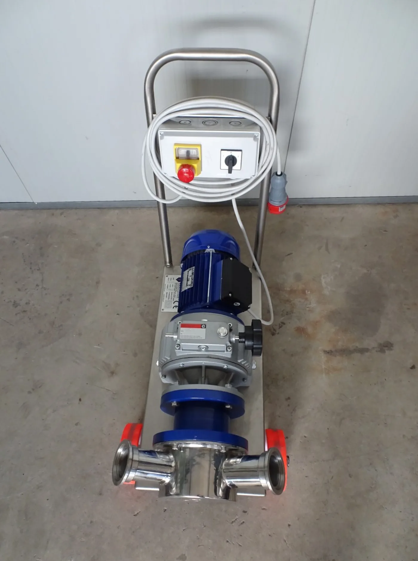 PUMP – ELECTRIC PUMP IN STAINLESS STEEL WITH FOOD NEOPRENE IMPELLER MOD. EURO 60 WITH MOTOVARIATORE THREE-PHASE 380 VOLT NEW MACHINE - 3