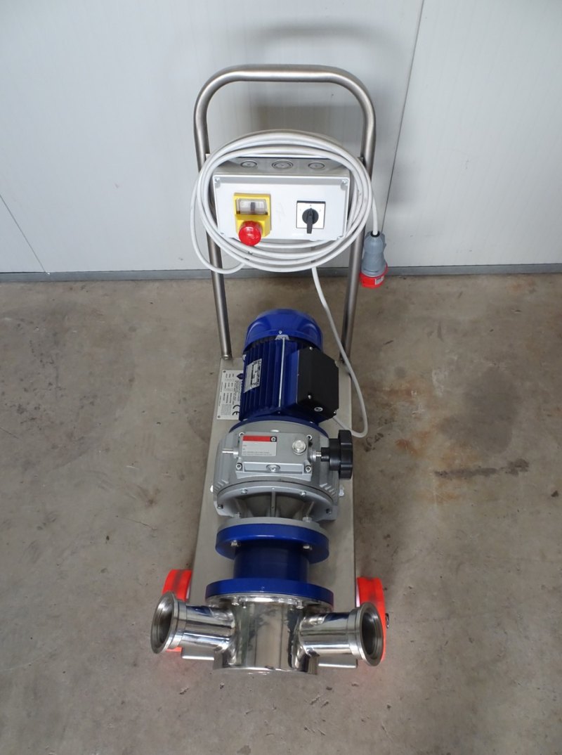 PUMP – ELECTRIC PUMP IN STAINLESS STEEL WITH FOOD NEOPRENE IMPELLER MOD. EURO 60 WITH MOTOVARIATORE THREE-PHASE 380 VOLT NEW MACHINE