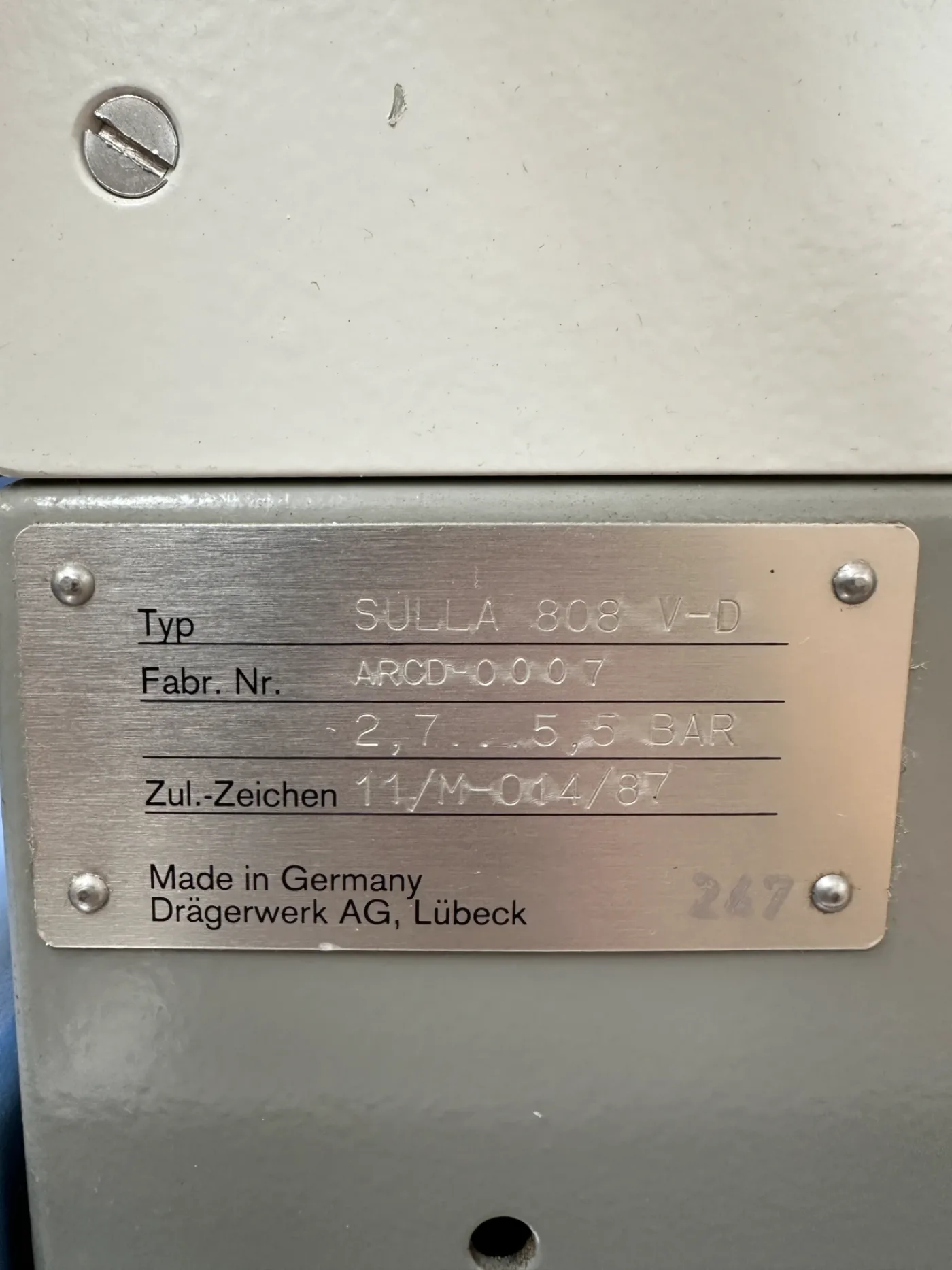 Dräger Sulla 808 VD Narkosebeatmungsgerät - 6