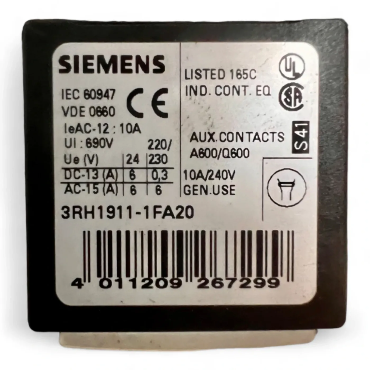 Siemens 3RH1911-1FA20 Hilfsschalterblock - 5