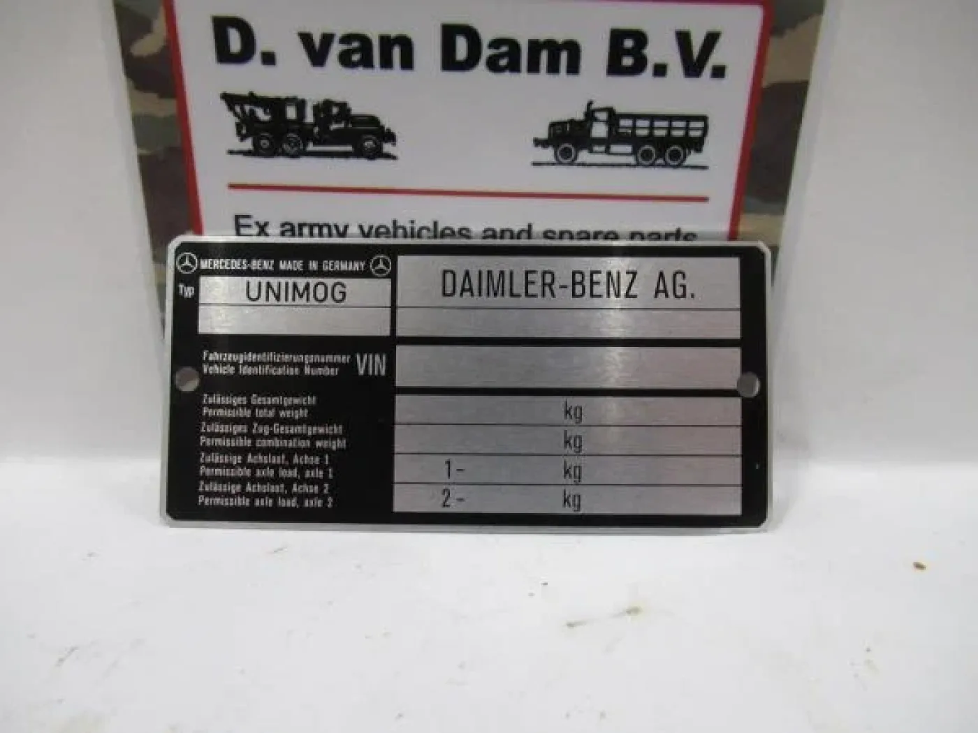 Voertuig identificatieplaat - 2