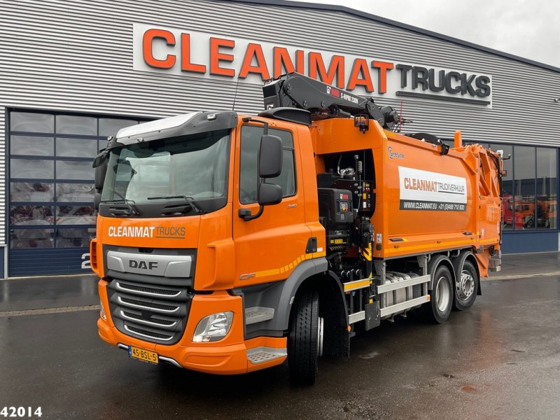 DAF FAN CF 340 Hiab 23 ton/meter laadkraan Welvaarts weighing system