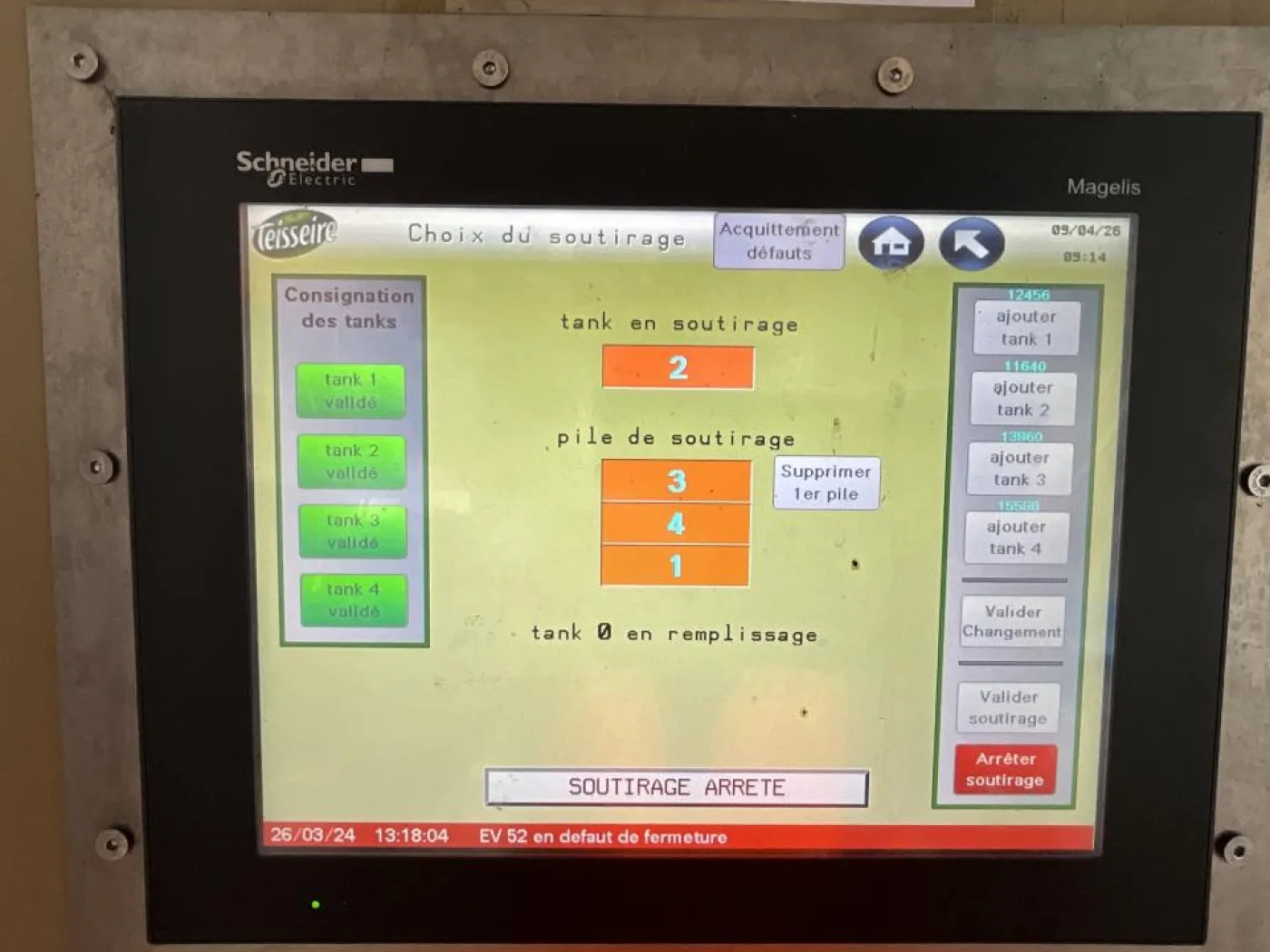 Schneider Electric Schneider Electric HMI Control Panel for Storage Tanks T1 to T4 - 8