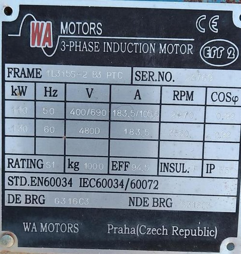 Ventilador de 110 kw