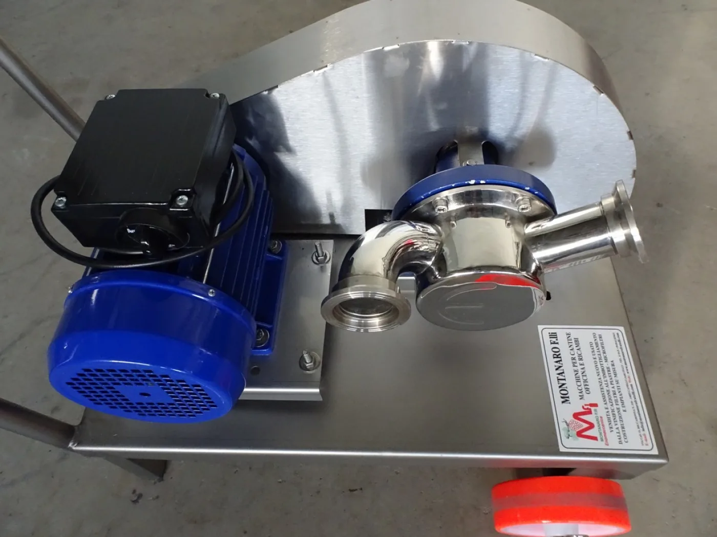 PUMP – ELECTRIC PUMP IN STAINLESS STEEL WITH FOOD NEOPRENE IMPELLER MOD. EURO 50 ONE SPEED WITH REDUCTION PULLEY SINGLE PHASE 220 VOLT NEW MACHINE - 5