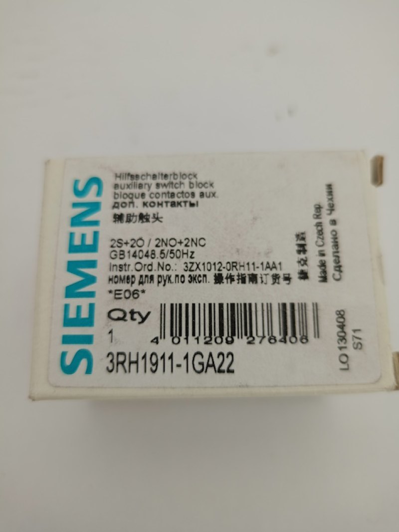 Siemens Hilfsschalterblock 3RH1911-1GA22 3 Stck.