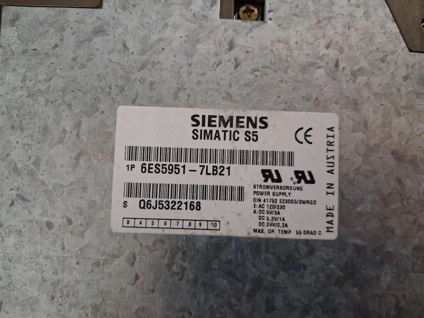 Siemens SIMATIC S5 6ES5 951-7LB21 Stromversorgungsmodul - 7