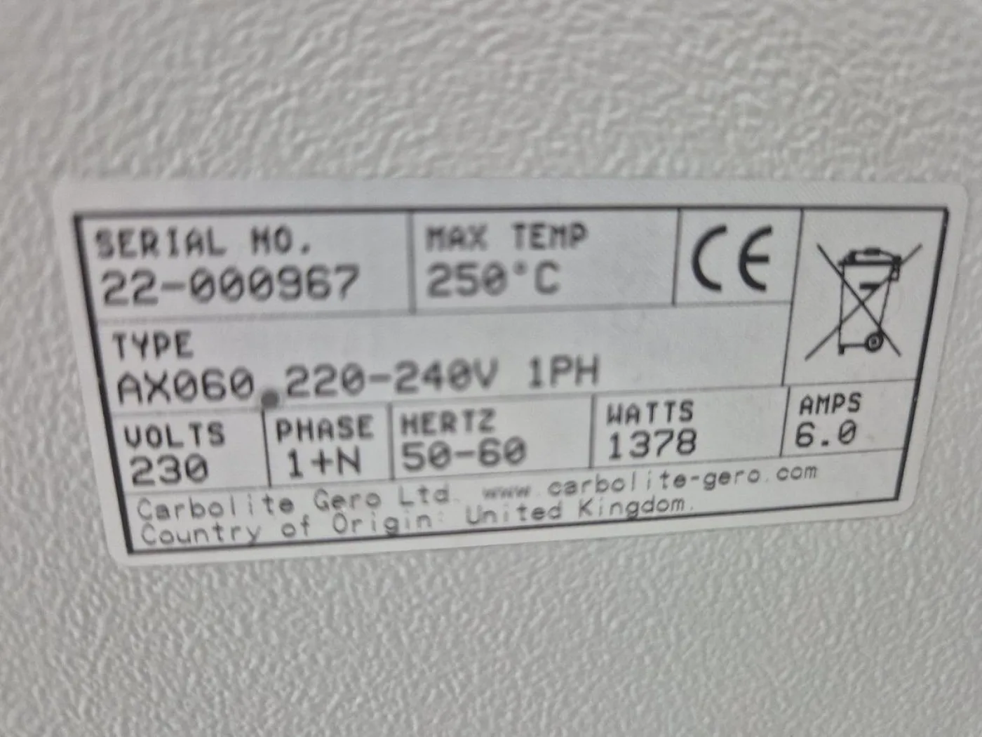 Carbolite Gero AX Oven - 8
