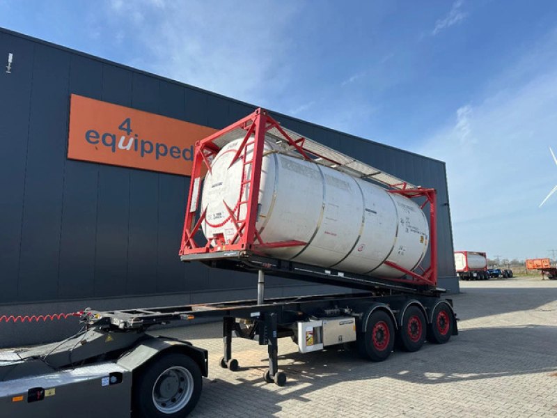 Van Hool 20FT Tipping-chassis (20 degrees tipping angle, 24V operated) / ADR (EX/II, EX/III, FL, AT) / SAF discbrakes / 2 liftaxles / NL-chassis