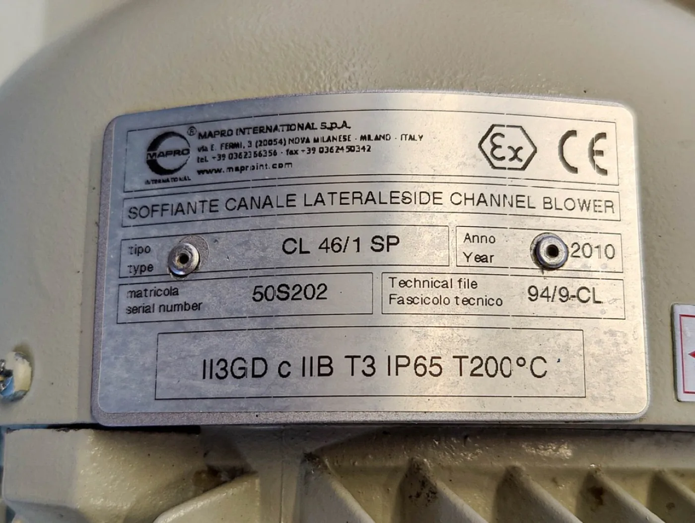 Mapro CL 46/1 SP - Blower - 2