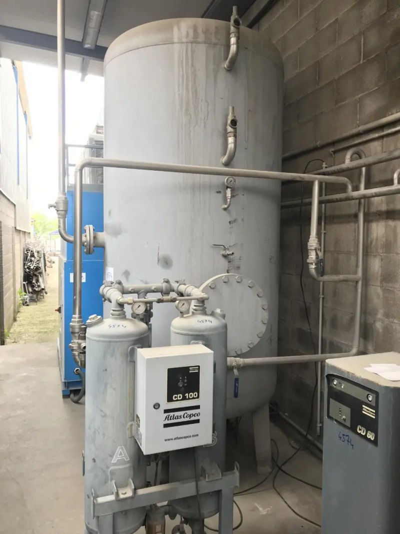 USED ATLAS COPCO CD100 & CD60 COMPRESSOR WITH IRON TANK 4,000 LITERS