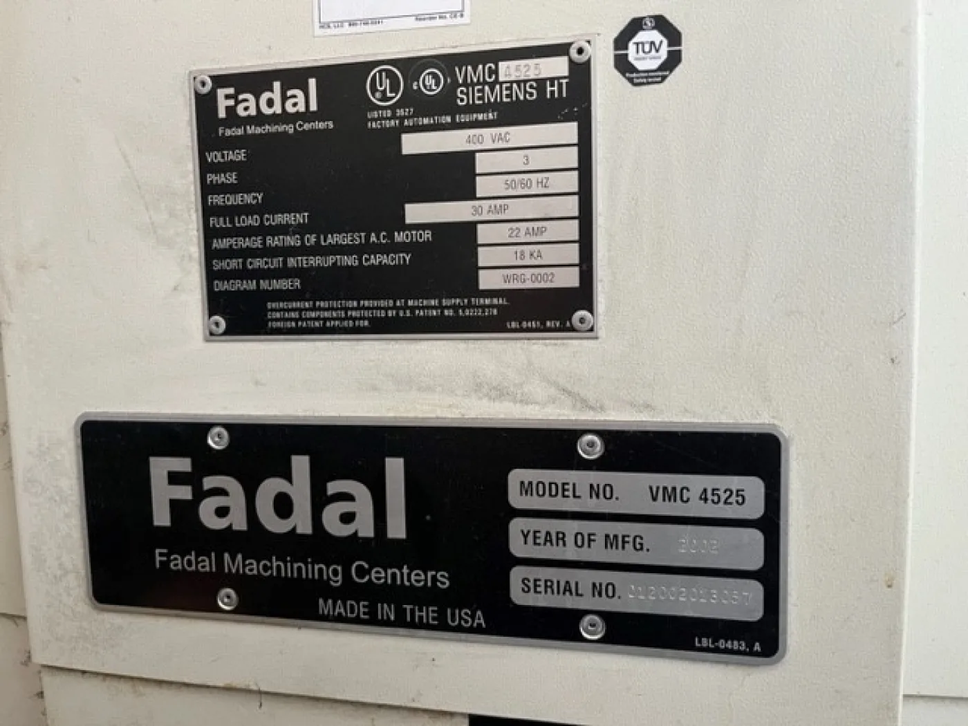 CNC Vertical Machining Center – FADAL VMC 4525 - 6