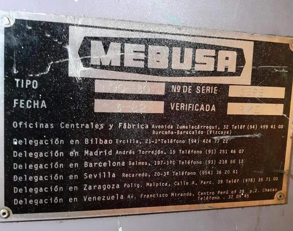 Quinadeira/ Plegadora Mebusa 90/30